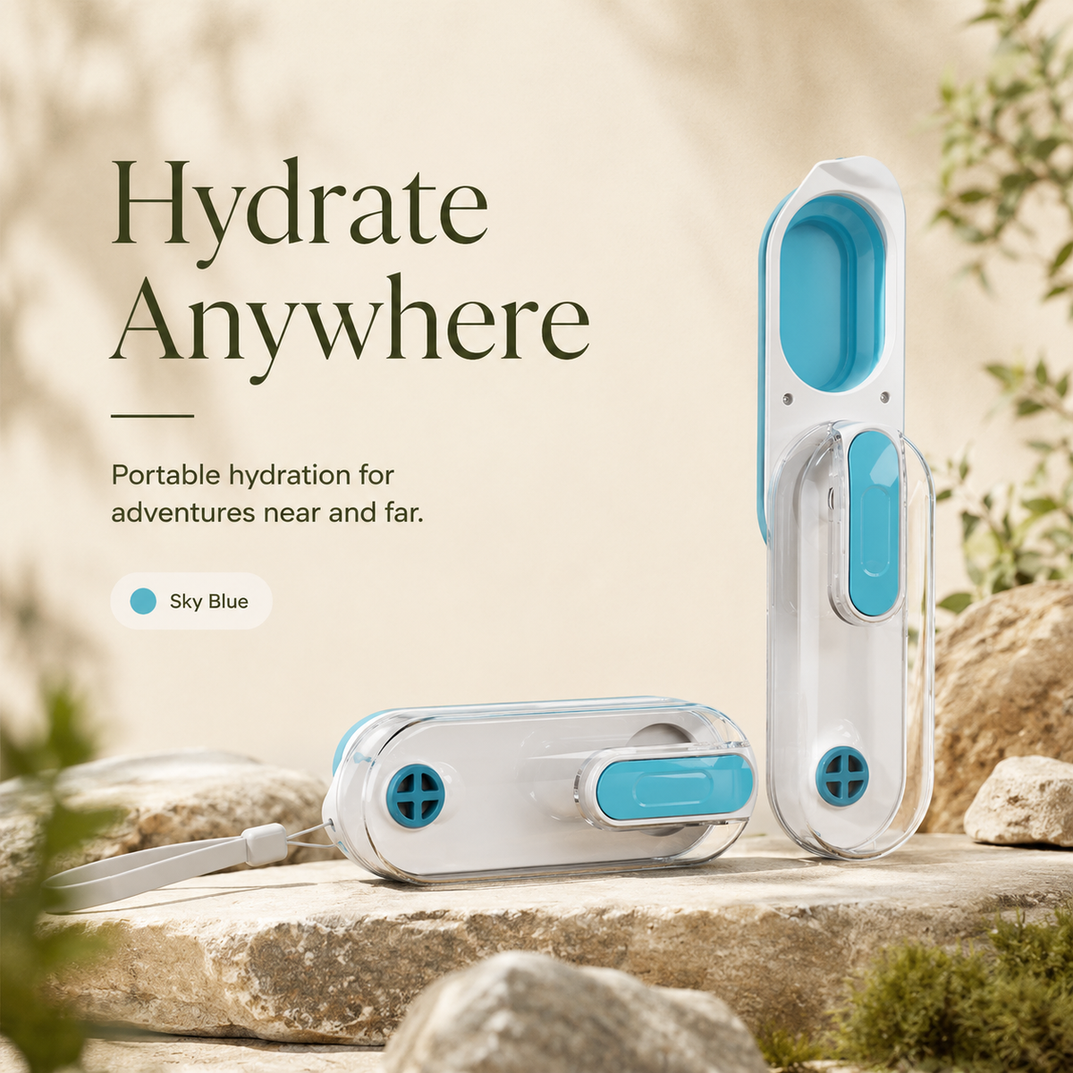HydroPup™ Portable Dog Water Bottle | Leak Proof Travel Bottle & Bowl in One